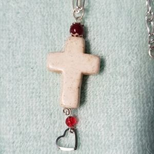 Stone Cross Necklace!